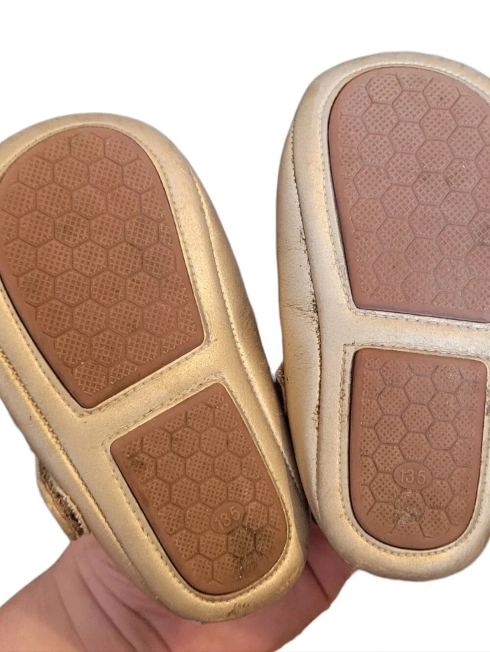 Felix & Flora Gold Bow Mary Jane Kids Shoes Size 135/US 6T